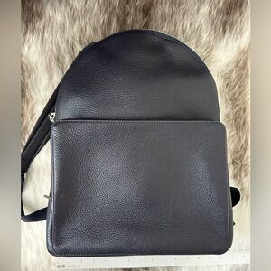 Anya Hindmarch leather backpack in dark blue | unisex